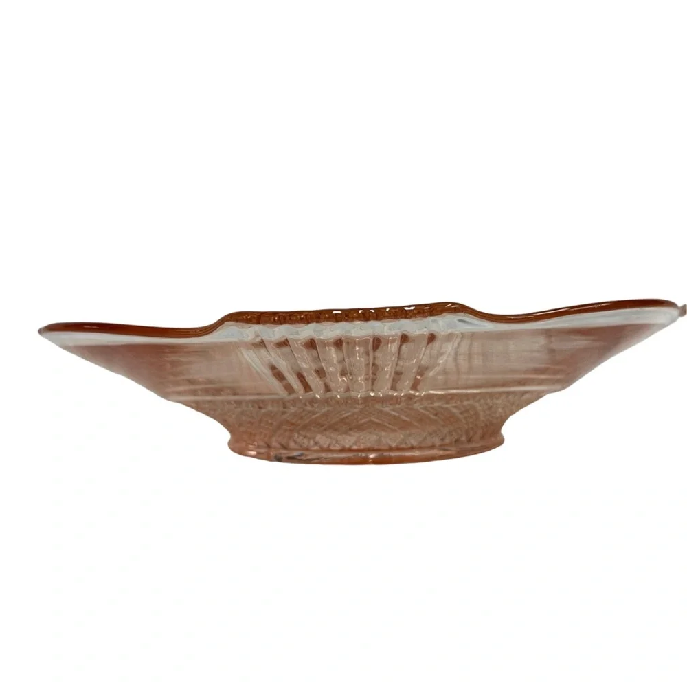 1930-40s Pink Depression Glass Bowl/Serving/Holiday Dining Lancaster Glass Amy?‎